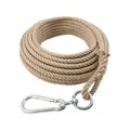 Produktbild: Hanfseil 20 mm 20 m lang Schlaufe Karabiner Wirbel