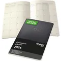 Produktbild: SIGEL C2684 Monats-Kalenderheft Monatsplaner 2026, ca. A5, schwarz, Softcover, 2 Seiten = 1 Monat, 64 Seiten, Quickpocket, aus nachhaltigem Papier, Conceptum
