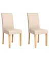 Produktbild: Bequemes Esszimmerstuhl-Set in Retro-Stil Kunstleder beige Broadway