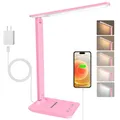 Produktbild: Schreibtischlampe LED Dimmbar Augenschutz,Desk Lamp mit 5 Farben und 5 Hellig...