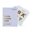 Produktbild: 40 Meilensteinkarten Baby PREMIUM mit Goldfolie + Geschenkbox - für Junge & Mädchen - Mein erstes Jahr - Geschenk zur Geburt Schwangerschaft Geschenkset Babyparty
