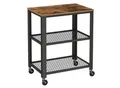 Produktbild: Boxxx Allzweckwagen, Braun, Schwarz, Metall, Holzwerkstoff, Schichtholz, 2 Fächer, 60.6x78x40 cm, Esszimmer, Barmöbel, Barwagen
