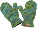 Produktbild: GURU SHOP Handgestrickte Fausthandschuhe, Wollhandschuhe, Handschuhe, Fauster - Grün/türkis, Herren/Damen, Wolle