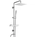 Produktbild: Görbach Regendusche Duschsystem mit Ablage, Edelstahl Duschset ohne Duscharmatur Chrom (Kopfbrause 20x20cm)