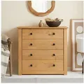 Produktbild: CARO-Möbel Kommode CANCUN, Sideboard aus Kiefer Massivholz 4 Schubladen Schlafzimmer Aufbewahrung braun