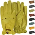 Produktbild: German Wear, Herren Driving Autofahrer-Handschuhe Lederhandschuhe, Größe:10=XL, Farbe:Gelb