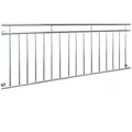 Produktbild: ECD Germany Französischer Balkon 90x225 cm mit 16 Füllstäben, Silber glänzend, aus Edelstahl, Balkongeländer Stabgeländer Balkonbrüstung Balkongitter Fenstergeländer Außen Fenstergitter Fensterschutz