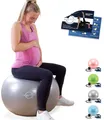 Produktbild: VITALWORXX Gymnastikball für Schwangere, extrem stabil, Sitzball Yogaball Pezziball mit Pumpe, mit Übungen für Schwangerschaft, Geburt, Gesundheit,