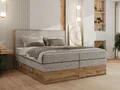 Produktbild: MKS MÖBEL Boxspringbett WOOD CLASSIC KING (Packung, Set, Topper T25/Visco, hohe Kopfteil, Multipocket-Matratze), Polsterbett, zwei Bettkästen, Möbelplattenelementen