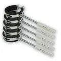 Produktbild: 10er Set Rohrschellen, Stockschrauben, Dübel - Spannbereich von 12mm bis 116mm (Ausführung: für 74-83 mm Rohr-Ø)