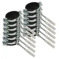 Produktbild: 10 x Schraubrohrschelle [74-83mm] + 10 x Dübel + 10 x Stockschraube