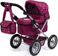 Produktbild: Bayer Puppenwagen Trendy, bordeaux, mit Wickeltasche