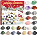Produktbild: Adventskalender Kristalle 2024 für Kinder mit 24 Natürlichen Edelstein Mineralien Kristall Steine Weihnachtskalender