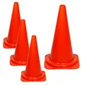 Produktbild: UvV 4 Stück Set Orange Leitkegel Warnleitkegel Pylon Sportkegel stapelbar 50 cm, ca. 1.2 kg schwer (Orange-ohne Folie)