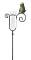 Produktbild: itsisa Regenmesser Gartenstecker Frosch Froschkönig H:130 cm aus Eisen - Deko Niederschlagsmesser Frösche Garten, Gartenteich, Gartendeko, Metalldeko