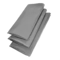 Produktbild: 3er Pack Textil Servietten 45 x 45cm 100% Baumwolle 4 seitig eingesäumt Grau