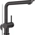 Produktbild: BLANCO GmbH + Co KG BLANCO LINUS-S-F Armatur Hochdruck schwarz matt Schlauchbrause Fenstermontage