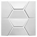 Produktbild: Eurodeco 12PCS/3 m² 3D Paneele PVC Kunststoffpaneele Wandpaneele Gaming Zimmer Wand Decke 3D Optik Hexagon (12) PVC 3D Platten, D154 Weiß