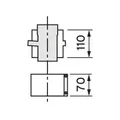 Produktbild: Vaillant Zwischenstück m. Prüföffnungen für Luft-/Abgasführung, PP, 80/125 mm