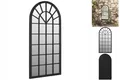 Produktbild: Spiegel Garten Fenster Vintage Optik Schwarz 90x45 Cm Eisen