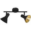 Produktbild: Schiene NINA Strahlerbalken Spot zweiflammig 2x E14 max.40W schwarz gold REALITY