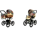 Produktbild: Babylux® Classic Gold | 2in1 Kinderwagen Set | Jungle Flowers | Kombikinderwagen | Kinderwagense