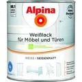 Produktbild: Alpina Weißlack für Möbel und Türen 2 Liter seidenmatt - Weiß