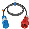 Produktbild: as - Schwabe Camping CEE-Adapterleitung 1,5 m - CEE-Stecker 5-polig + CEE Kupplung mit powerlight Spannungsanzeige und Klappdeckel - für Camping und Outdoor-Einsatz - spritzwassergeschützt IP44, 61391
