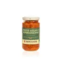 Produktbild: Montanini Pesto Nudelsoße mit Knoblauch und scharfer Paprika Pasta 190g