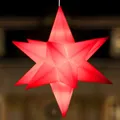 Produktbild: F-H-S Kunststoff-Sterne, 3er Set rot + Fernbedienung Dimmer & Timer