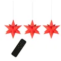 Produktbild: Galaxy Schwebende Sterne, 3er Set, rot, 10 warmweiße LED
