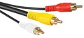 Produktbild: auvisio Audio Video Kabel: Composite-Video-Kabel 3X Cinch-Stecker auf 3X Cinch-Stecker, 1,5 m (für Audio und, 3-Fach, RCA)