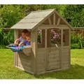 Produktbild: Zwerkules Cubby | Kinder Spielhaus für den Garten | inkl. Spielküche | Holz - Natur