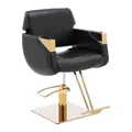 Produktbild: Physa Physa Penryn Black & Gold Friseurstuhl mit Fußstütze 480-630 mm 200 kg Weiß/Golden Barberstuhl Friseursessel Friseurstuhl höhenverstellbar Bedienstuhl Friseur