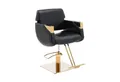 Produktbild: Physa Armlehnstuhl Friseurstuhl mit Fußstütze Barber-Stuhl 200 kg Penryn Black & Gold, Schwarz, Golden