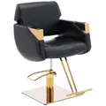 Produktbild: Friseurstuhl Fußstütze höhenverstellbar Barber-Stuhl 200 kg Penryn Black & Gold