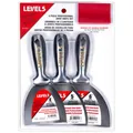 Produktbild: LEVEL5 Fugenmesser Set 3 Stück Spachtel Geschweißt Edelstahl Malerspachtel 5-653