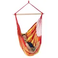 Produktbild: AMAZONAS - XL Hängesessel Brasil | Hängesessel ohne Gestell mit großer Sitzfläche, handgefertigt in Brasilien | Belastbar bis 150 kg; Sitzfläche 1,6m x 1,3m; Stablänge 1,1m | Farbe: Papaya