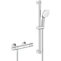 Produktbild: GROHE Grohtherm 800 Thermostat-Brausebatterie mit Brausegarnitur 600 mm - chrom - 34565002