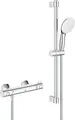 Produktbild: Grohe Grohtherm 800 Thermostat-Brausebatterie Brausegarnitur 600 mm 34565002