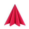 Produktbild: Sovie HORECA XL Serviette in ROT aus Linclass Airlaid, 48 x 48cm, 1/4 Falz, 50 Stück – Hochwertige Stoffoptik, reißfest & saugfähig, ideal für Gastronomie & Events