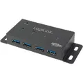 Produktbild: LogiLink UA0149 4-port USB 3.0 extern mit Netzteil schwarz