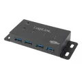 Produktbild: LogiLink UA0149 USB-Adapter, USB 3.0 HUB 4-Port Metall Gehäuse Power Display schwarz