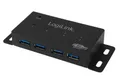 Produktbild: LogiLink UA0149 USB 3.0 HUB 4-Port Metallgehäuse - Schwarz