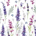 Produktbild: IHR Lisa Cocktail-Servietten Papier 3lagig Lavendel Blumen Sommer 25 x 25cm lila