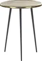Produktbild: BELIANI Beistelltisch Gold Aluminium und Eisen Rund 43 cm mit Schwarzen Beinen Retro Anitk Optik Dreibeinig Wohnzimmer Ausstattung Möbel Blumenständer