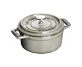 Produktbild: Staub Cocotte Bräter 22 cm grau rund Kochtopf Bratentopf Fleischtopf Gusseisen