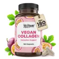 Produktbild: Vegan Collagen (180 Kapseln) mit Aminosäuren, Vitamin A C E, Biotin, Silicium, Zink und Mangan