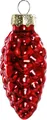 Produktbild: TrendLine Glas-Tannenzapfen rot 12 Stück 6 cm Weihnachtsbaum Weihnachtsschmuck