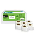 Produktbild: DYMO® Original Etikett für LabelWriter™, Vorteilspack, Rücksendung - weiss -permanent haftend, 6 x 500 Etiketten 2177564